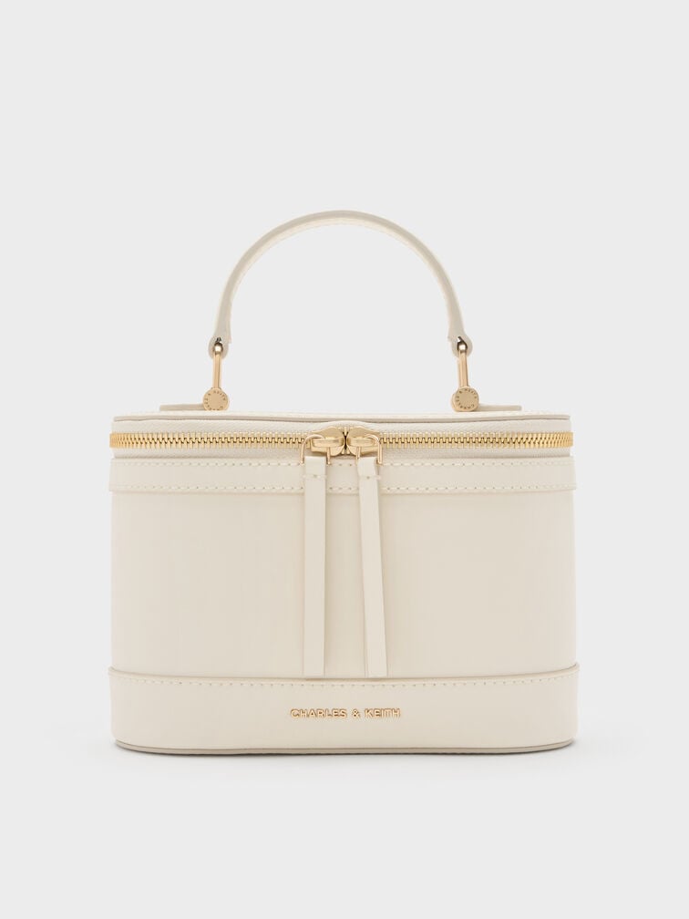 Charles & Ke*th - Enola Top Handle Vanity Bag - Cream