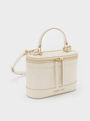 Charles & Ke*th - Enola Top Handle Vanity Bag - Cream