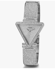 GU*SS - Silver-Tone Crystal Triangle Analog Watch - GW0644L1