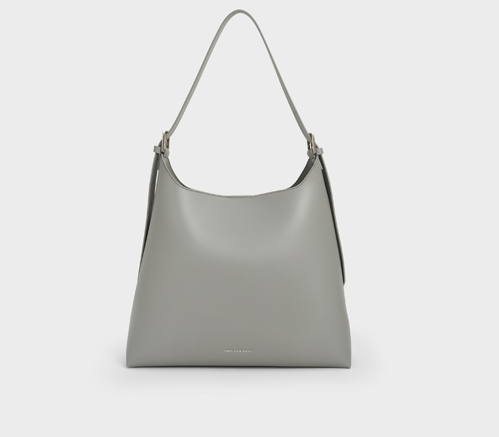 Charles & Ke*th - Hertha Trapeze Slouchy Hobo Bag - Gray