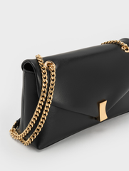 Charles & Ke*th - Lilibet Chain-Strap Bag - Black