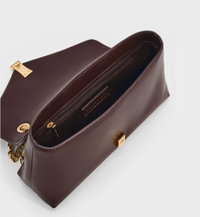 Charles & Ke*th - Lilibet Chain-Strap Bag - Plum