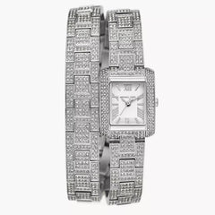 Michael K*rs - Emery Pave Double Wrap Crystals Dial Watch - MK4836