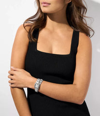 Michael K*rs - Emery Pave Double Wrap Crystals Dial Watch - MK4836