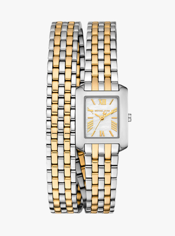 Michael K*rs - Petite Emery Two-Tone Double Wrap Watch - MK4869