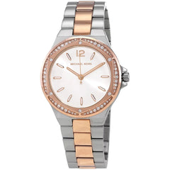 Michael K*rs - Lenn*x Quartz Crystal White Dial Two-tone Ladies Watch - MK6989