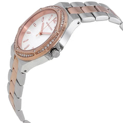 Michael K*rs - Lenn*x Quartz Crystal White Dial Two-tone Ladies Watch - MK6989