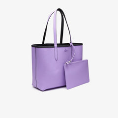 Lacost* - Women's Anna Reversible Tote & Pouch - Black/Lavender (AD-Sep)