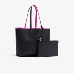 Lacost* - Anna Reversible Tote with Pouch - Black Malva (AD-Sep)