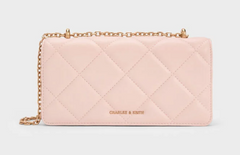 Charles & Ke*th - Paffuto Quilted Wallet On Chain - Light Pink