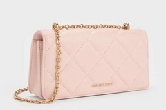 Charles & Ke*th - Paffuto Quilted Wallet On Chain - Light Pink