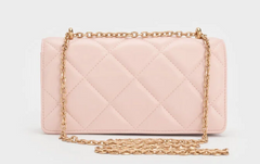 Charles & Ke*th - Paffuto Quilted Wallet On Chain - Light Pink