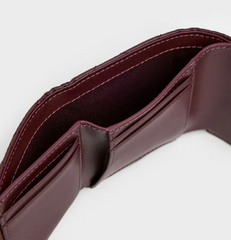 Charles & Ke*th - Arrietty Quilted Curved-Flap Wallet - Burgundy