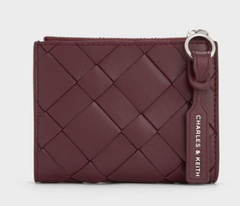 Charles & Ke*th - Ivette Woven Top-Zip Small Wallet - Red