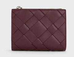 Charles & Ke*th - Ivette Woven Top-Zip Small Wallet - Red