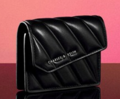 Charles & Ke*th - Asymmetric Flap Panelled Wallet In Black