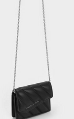 Charles & Ke*th - Asymmetric Flap Panelled Wallet In Black