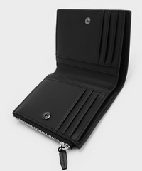 Charles & Ke*th - Midori Geometric Top-Zip Wallet - Noir