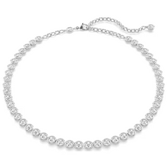 Swar*vski - Imber Tennis necklace Round cut, White, Rhodium plated - 5682595