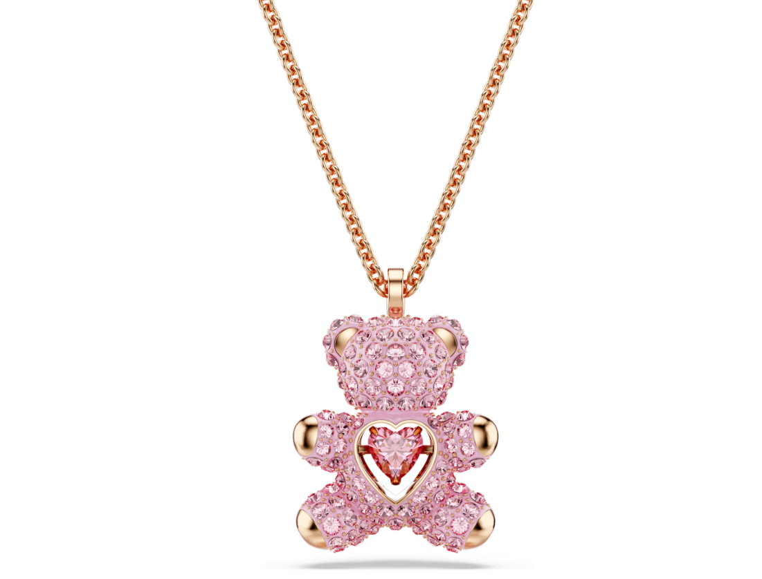 Swar*vski - Teddy pendant Bear, Pink, Rose gold-tone plated - 5642976
