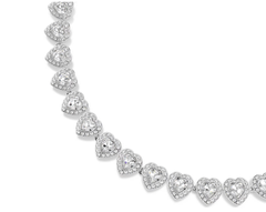 Swar*vski - Ari*na Gr*nde necklace Mixed cuts, Heart, White, Rhodium plated - 5720857