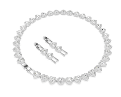 Swar*vski - Ari*na Gr*nde necklace Mixed cuts, Heart, White, Rhodium plated - 5720857