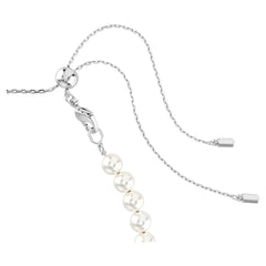 Swar*vski -Tennis choker-Mixed cuts, Crystal pearl, Heart, White, Rhodium plated (5720861)