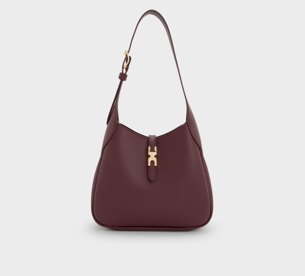 Charles & Ke*th - Mini Adalyn Hobo Bag - Wineberry Red