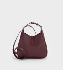 Charles & Ke*th - Mini Adalyn Hobo Bag - Wineberry Red