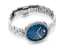 Swar*vski - Cosmopolitan watch Swiss Made, Metal bracelet, Blue, Stainless steel - 5517790
