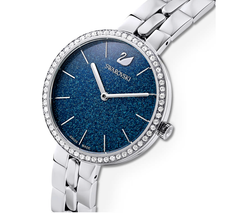 Swar*vski - Cosmopolitan watch Swiss Made, Metal bracelet, Blue, Stainless steel - 5517790