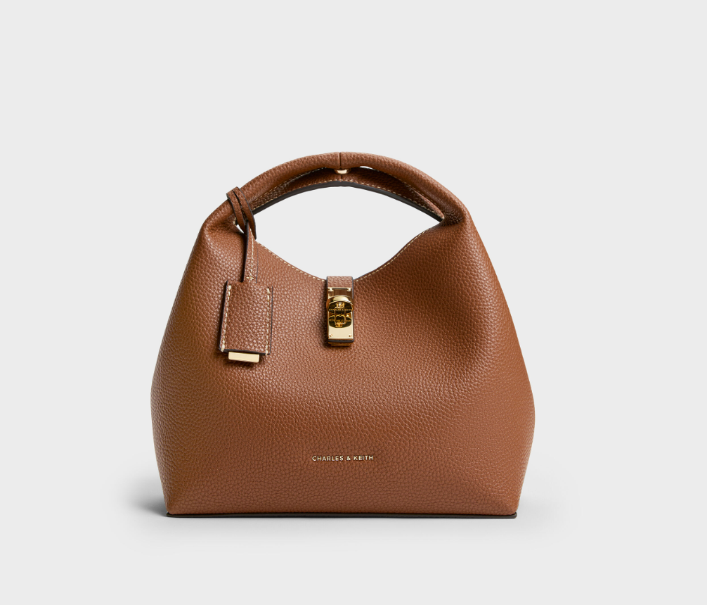 Charles & Ke*th - Chance Turn-Lock Bucket Bag - Chocolate
