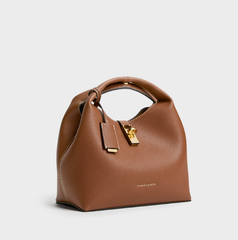 Charles & Ke*th - Chance Turn-Lock Bucket Bag - Chocolate