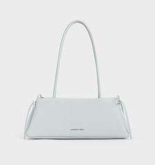 Charles & Ke*th - Hazel Bow Elongated Trapeze Shoulder Bag - Sea Salt Blue