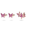 Swar*vski - Idyllia Lilia stud earrings Butterfly, Pink, Rose gold-tone plated - 5636428