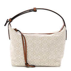 LOEW* - Jacquar* Anagra* Calfskin Small Cubi Bag Ecru Tan