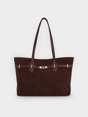 Charles & Ke*th - Arlet Double-Handle Belted Tote Bag - Espresso Brown
