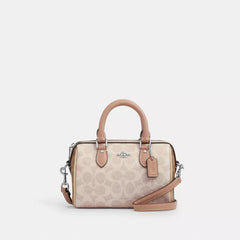 C*ACH - Mini Rowa* Crossbody Bag In Blocked Signature Canvas