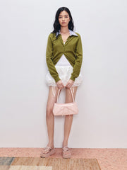 Charles & Ke*th -  Hazel Bow Panelled Shoulder Bag - Soft Pink