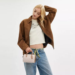 C*ACH - Mini Rowa* Crossbody Bag In Blocked Signature Canvas