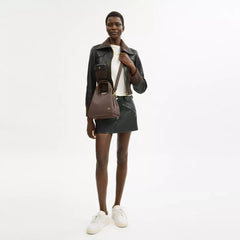 C*ACH - Lan* Shoulder Bag 23 - Brass/Dark Stone
