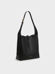 Charles & Ke*th - Beryl Belted Hobo Bag - Black