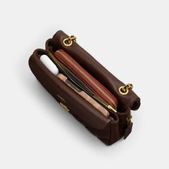 C*ACH - Tabb* Shoulder Bag 26 With Pillow Quilting - Brown