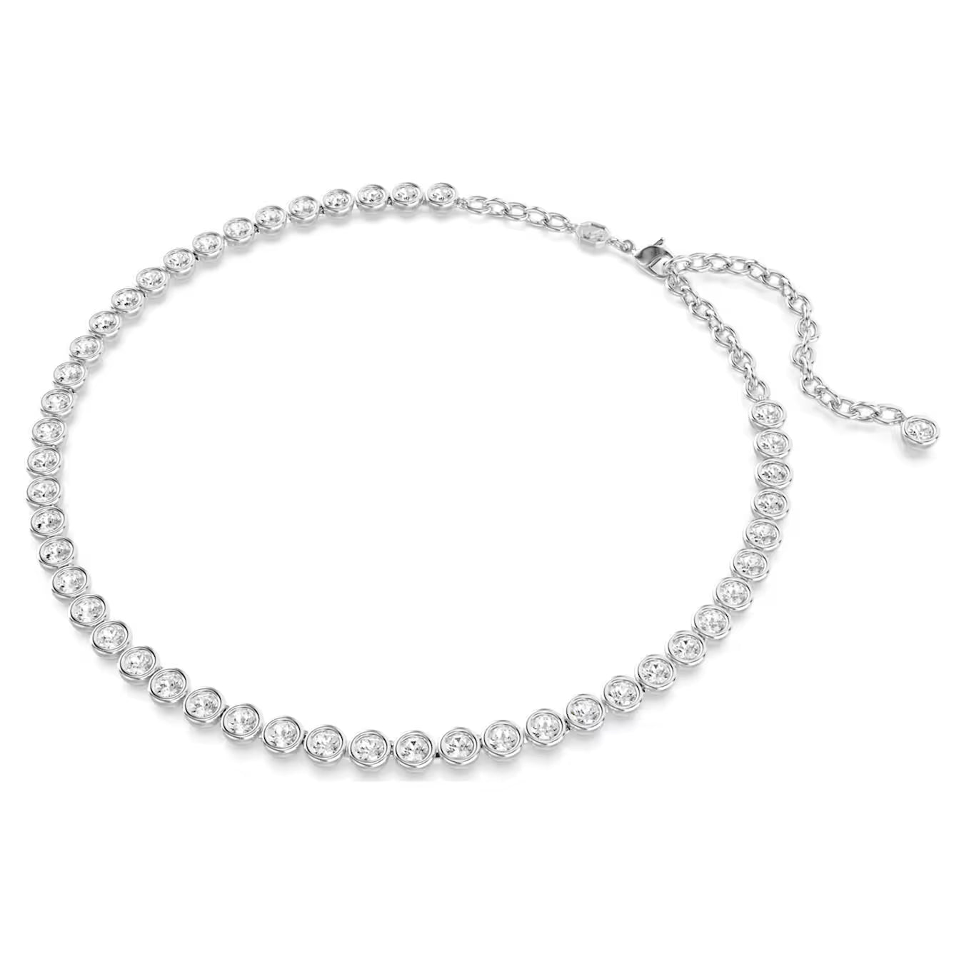 Swar*vski - Imber Tennis necklace Round cut, White, Rhodium plated - 5682595