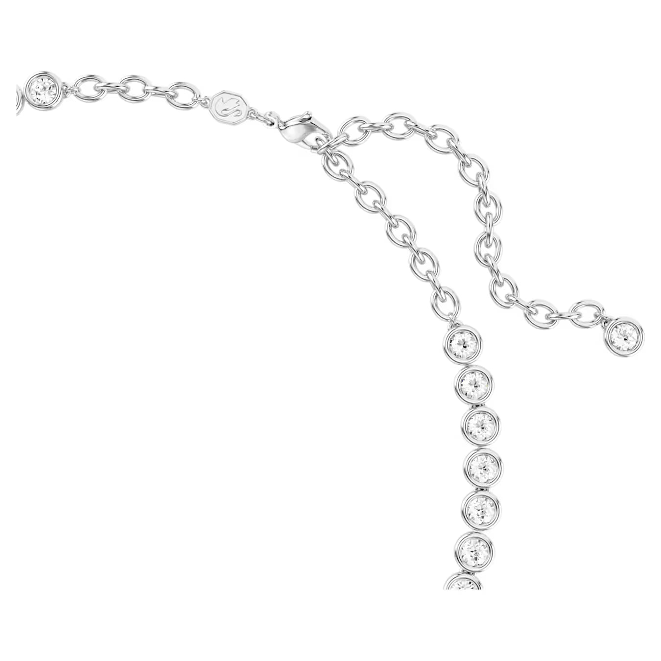 Swar*vski - Imber Tennis necklace Round cut, White, Rhodium plated - 5682595