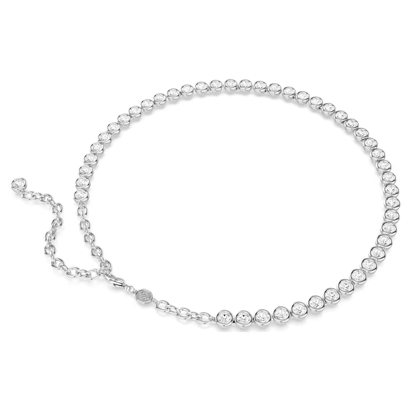 Swar*vski - Imber Tennis necklace Round cut, White, Rhodium plated - 5682595