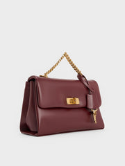 Charles & Ke*th - Kerry Chain-Handle Crossbody Bag - Mulberry Plum