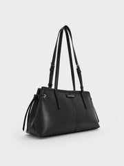 Charles & Ke*th - Noane Elongated-Handle Shoulder Bag - Noir