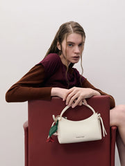 Charles & Ke*th - Hazel Bow Top Handle Bag - Cream