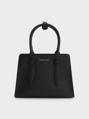 Charles & Ke*th - Allyn Structured Trapeze Tote Bag - Black
